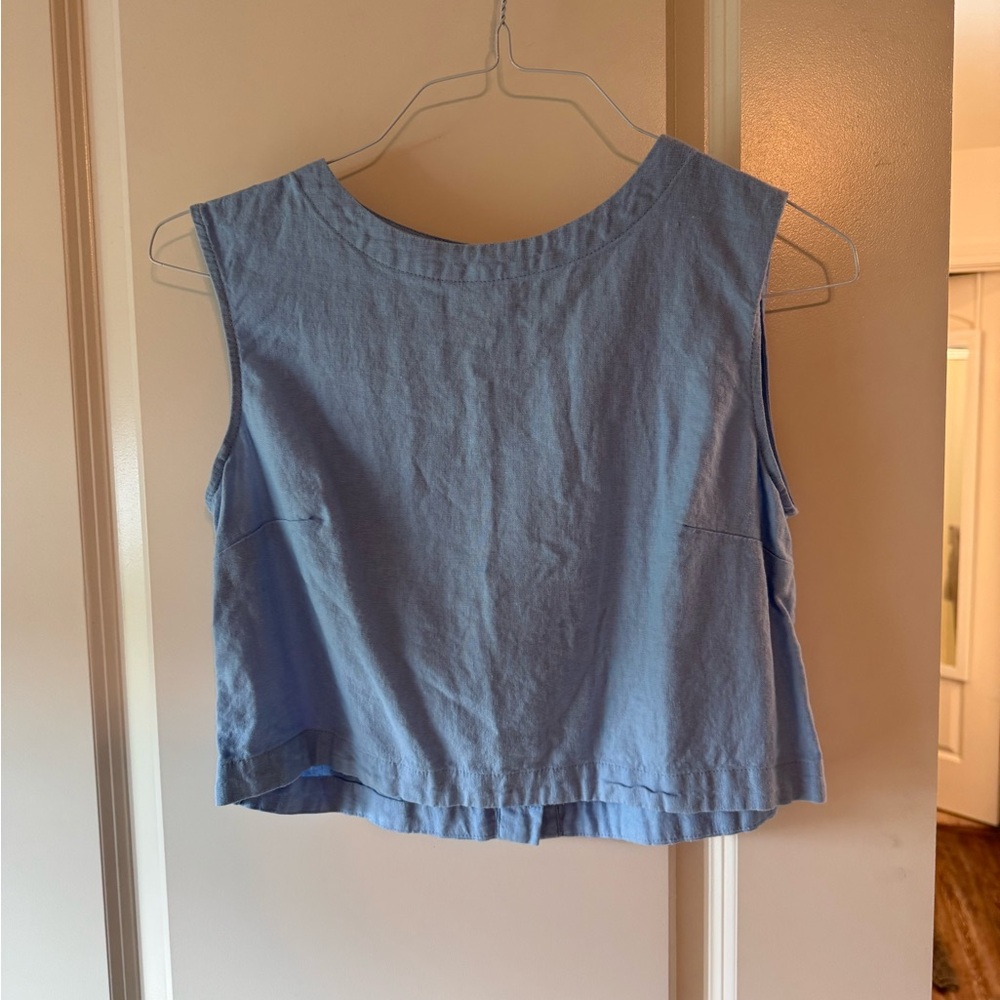 Blue Sleeveless Women's Top